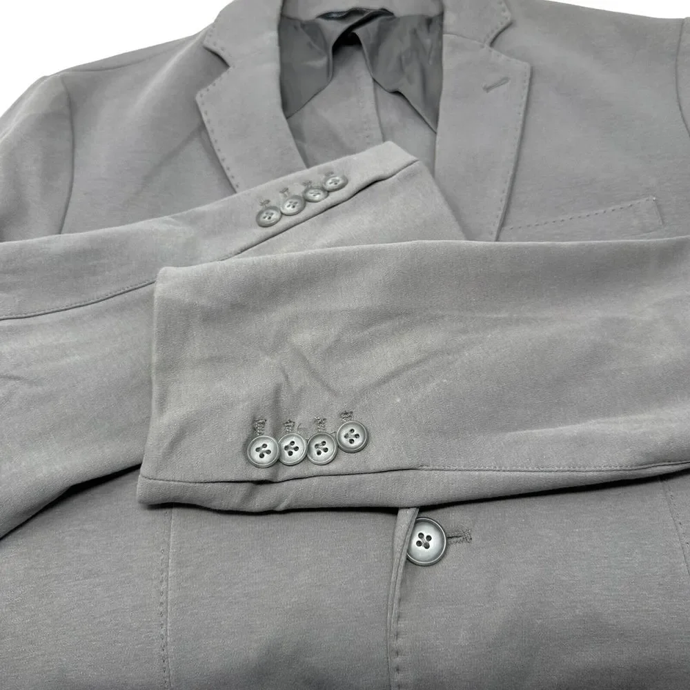 RED SAKS FIFTH AVENUE Mens Gray Sport Coat Blazer‎ Gray Cotton Spandex Small